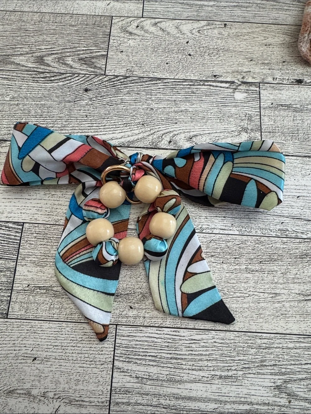 Bow & Bead Bag Charm/Key Chain NWOT